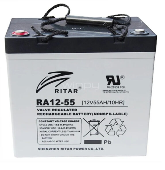 BATERIA CICLO PROFUNDO AGM RITAR 12V55AH